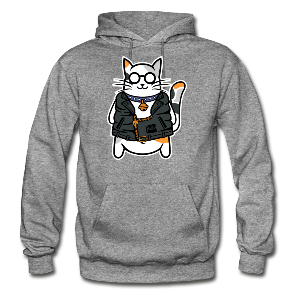 Cool Cat - Gildan Heavy Blend Adult Hoodie - graphite heather