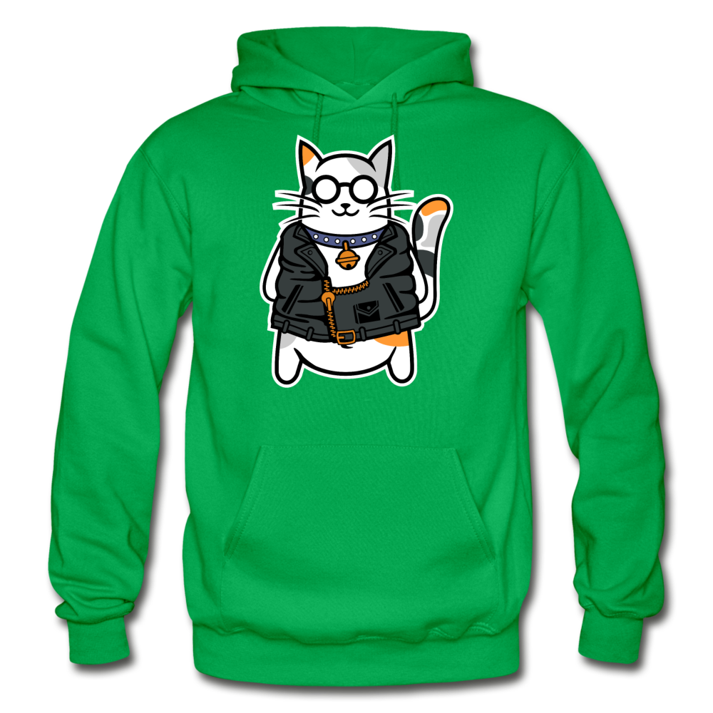 Cool Cat - Gildan Heavy Blend Adult Hoodie - kelly green