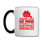 Cat Videos - Contrast Coffee Mug - white/black