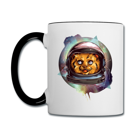 Cosmic Kitty - Contrast Coffee Mug - white/black