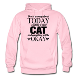 Cuddle A Cat - Gildan Heavy Blend Adult Hoodie - light pink