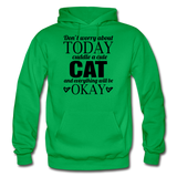 Cuddle A Cat - Gildan Heavy Blend Adult Hoodie - kelly green