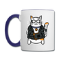 Cool Cat - Contrast Coffee Mug - white/cobalt blue