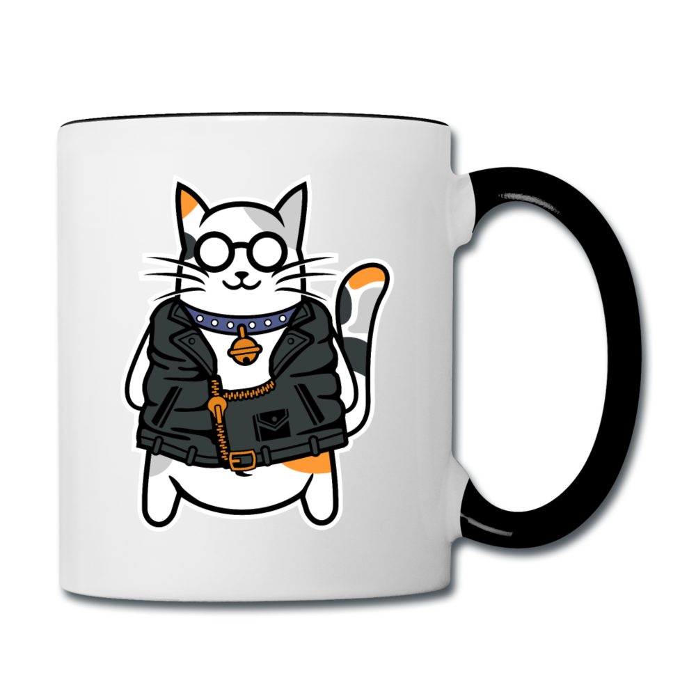 Cool Cat - Contrast Coffee Mug - white/black