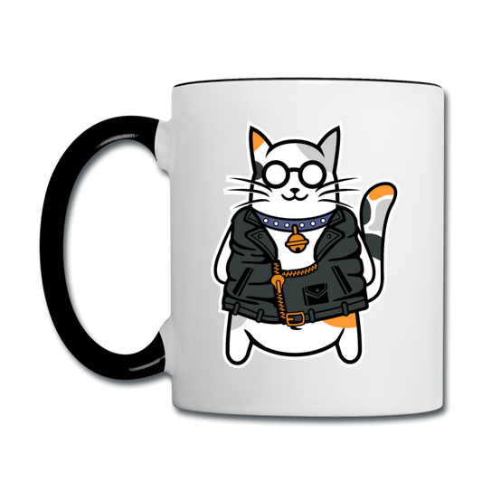 Cool Cat - Contrast Coffee Mug - white/black