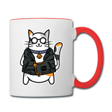 Cool Cat - Contrast Coffee Mug - white/red