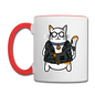 Cool Cat - Contrast Coffee Mug - white/red