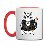 Cool Cat - Contrast Coffee Mug - white/red