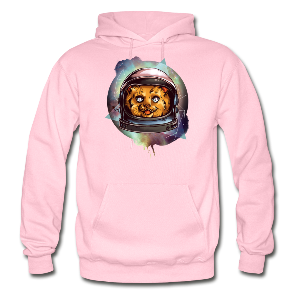 Cosmic Kitty - Gildan Heavy Blend Adult Hoodie - light pink