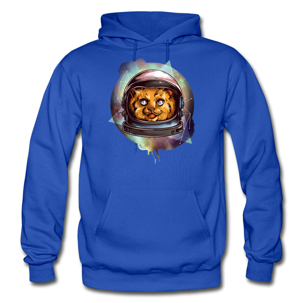 Cosmic Kitty - Gildan Heavy Blend Adult Hoodie - royal blue