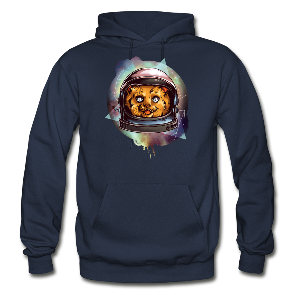 Cosmic Kitty - Gildan Heavy Blend Adult Hoodie - navy