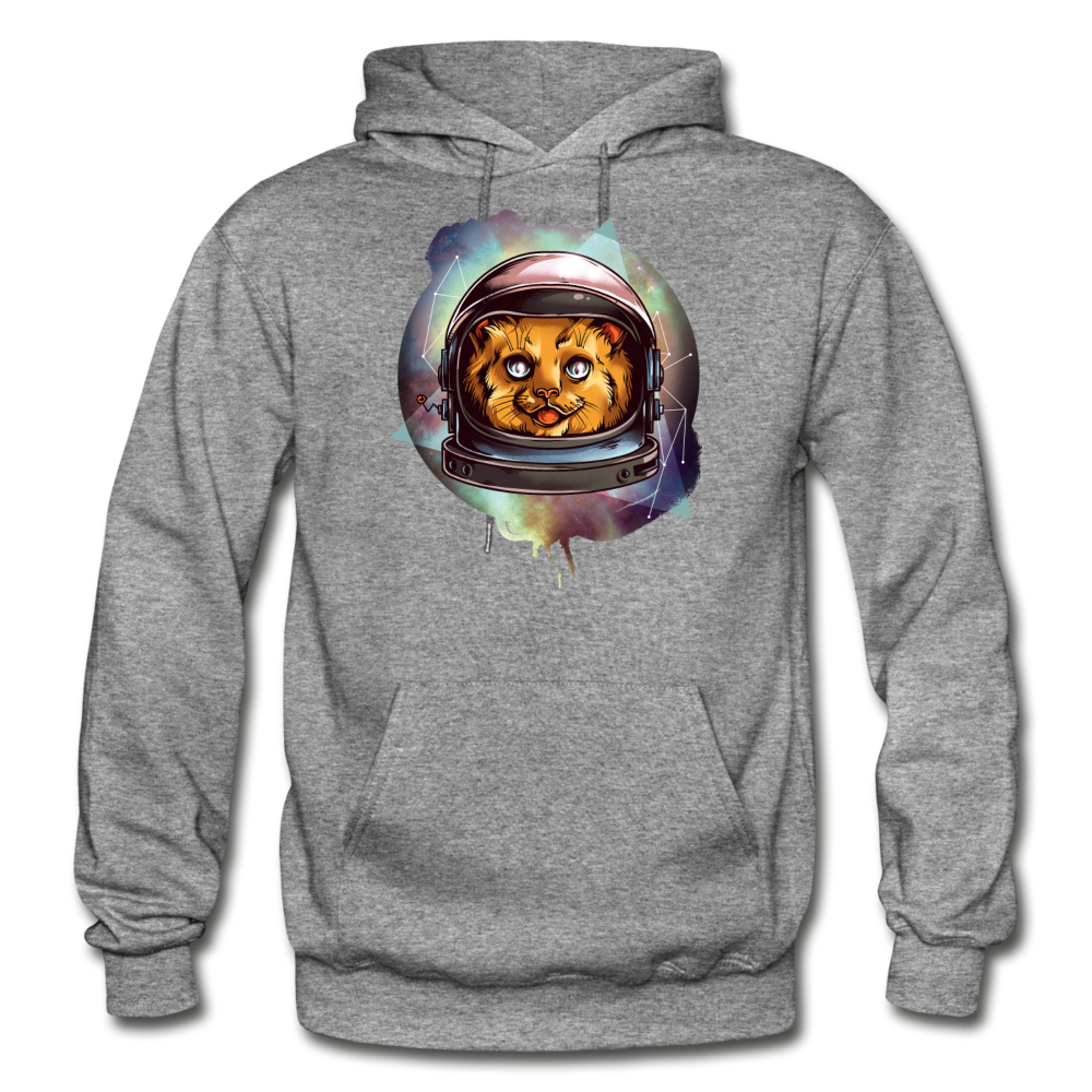 Cosmic Kitty - Gildan Heavy Blend Adult Hoodie - graphite heather