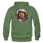 Cosmic Kitty - Gildan Heavy Blend Adult Hoodie - military green