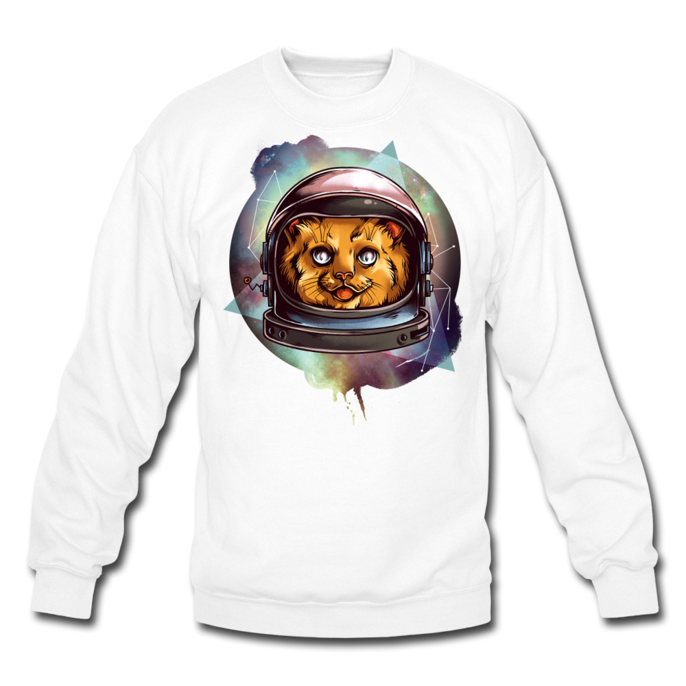 Cosmic Kitty - Crewneck Sweatshirt - white