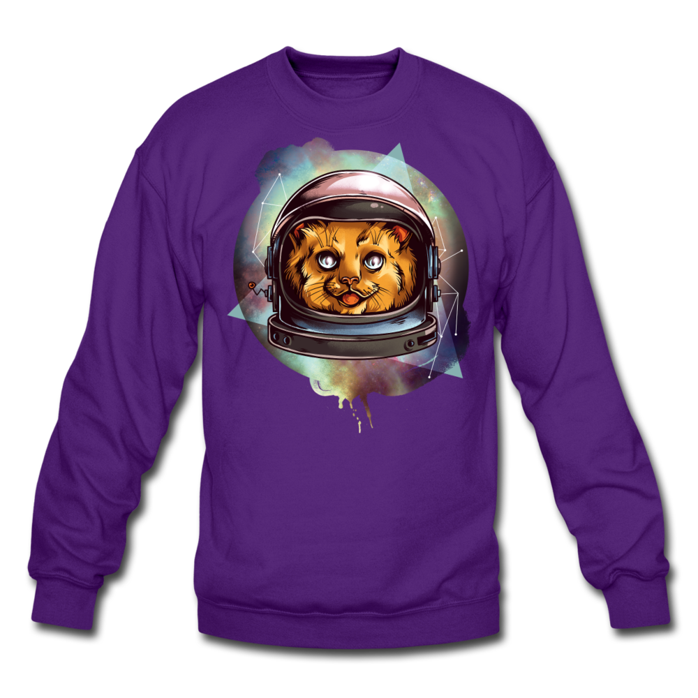 Cosmic Kitty - Crewneck Sweatshirt - purple