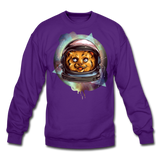 Cosmic Kitty - Crewneck Sweatshirt - purple