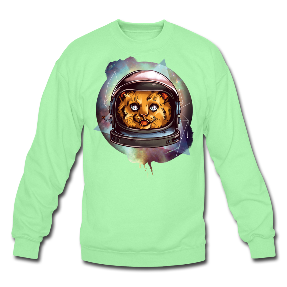 Cosmic Kitty - Crewneck Sweatshirt - lime