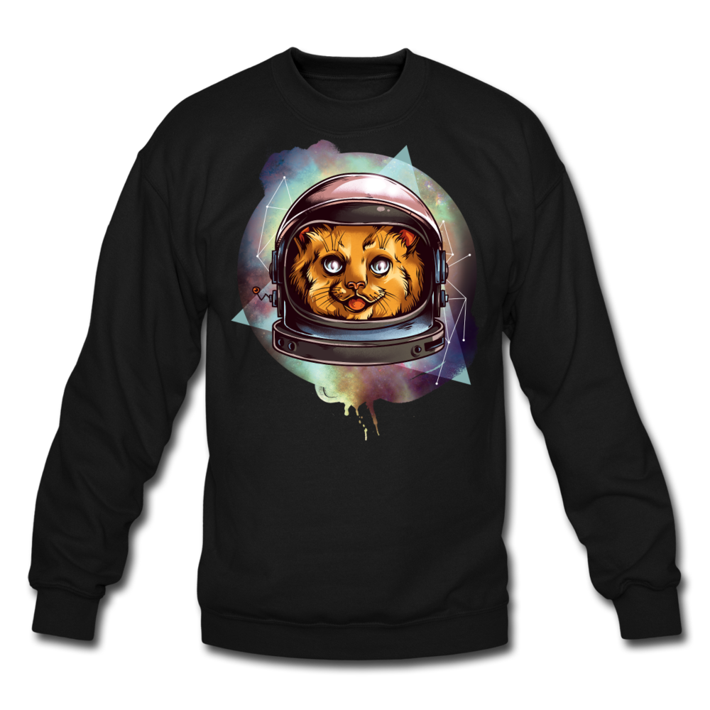 Cosmic Kitty - Crewneck Sweatshirt - black