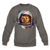 Cosmic Kitty - Crewneck Sweatshirt - asphalt gray