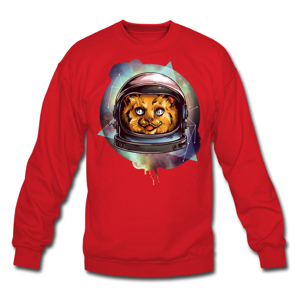 Cosmic Kitty - Crewneck Sweatshirt - red