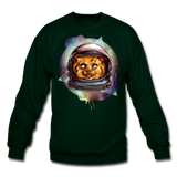Cosmic Kitty - Crewneck Sweatshirt - forest green