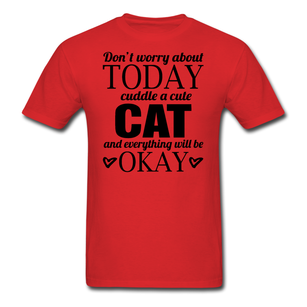 Cuddle A Cat - Unisex Classic T-Shirt - red