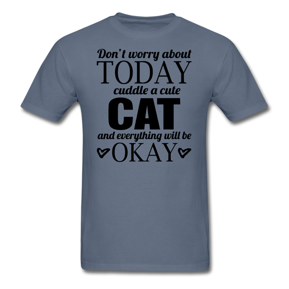 Cuddle A Cat - Unisex Classic T-Shirt - denim