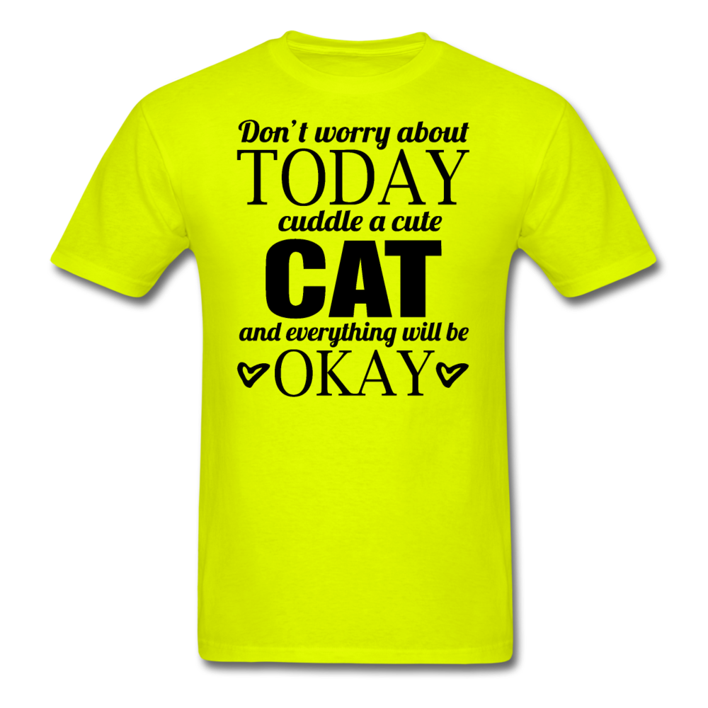 Cuddle A Cat - Unisex Classic T-Shirt - safety green