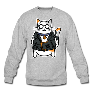 Cool Cat - Crewneck Sweatshirt - heather gray