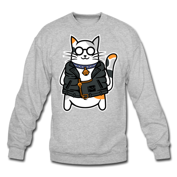 Cool Cat - Crewneck Sweatshirt - heather gray