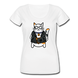 Cool Cat - Women's Scoop Neck T-Shirt - white