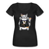 Cool Cat - Women's Scoop Neck T-Shirt - black