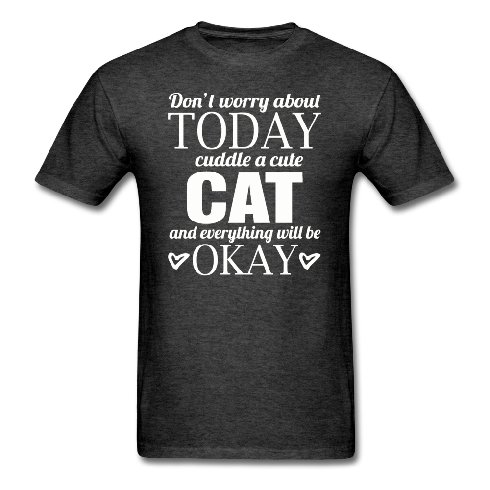 Cuddle A Cat - White - Unisex Classic T-Shirt - heather black