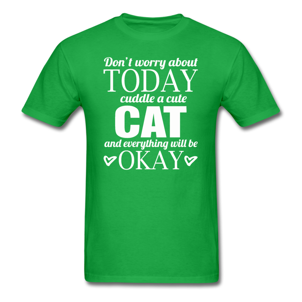 Cuddle A Cat - White - Unisex Classic T-Shirt - bright green