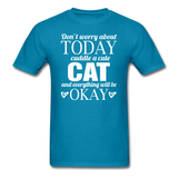 Cuddle A Cat - White - Unisex Classic T-Shirt - turquoise