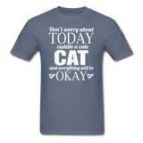 Cuddle A Cat - White - Unisex Classic T-Shirt - denim