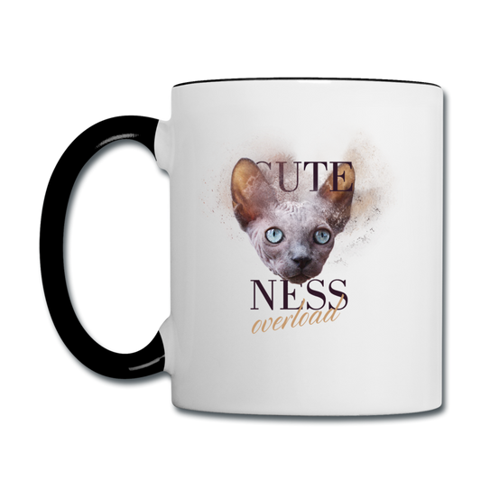 Cuteness Overload - Contrast Coffee Mug - white/black