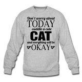 Cuddle A Cat - Crewneck Sweatshirt - heather gray