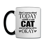 Cuddle A Cat - Contrast Coffee Mug - white/black