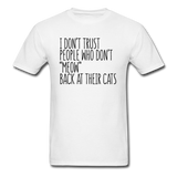 Meow Back - Black - Unisex Classic T-Shirt - white