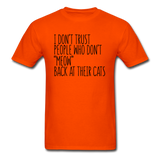 Meow Back - Black - Unisex Classic T-Shirt - orange