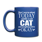 Cuddle A Cat - White - Full Color Mug - royal blue