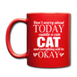 Cuddle A Cat - White - Full Color Mug - red