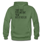 Meow Back - Black - Gildan Heavy Blend Adult Hoodie - military green