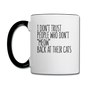 Meow Back - Black - Contrast Coffee Mug - white/black