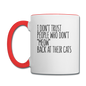 Meow Back - Black - Contrast Coffee Mug - white/red