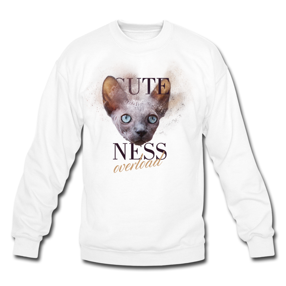 Cuteness Overload - Crewneck Sweatshirt - white