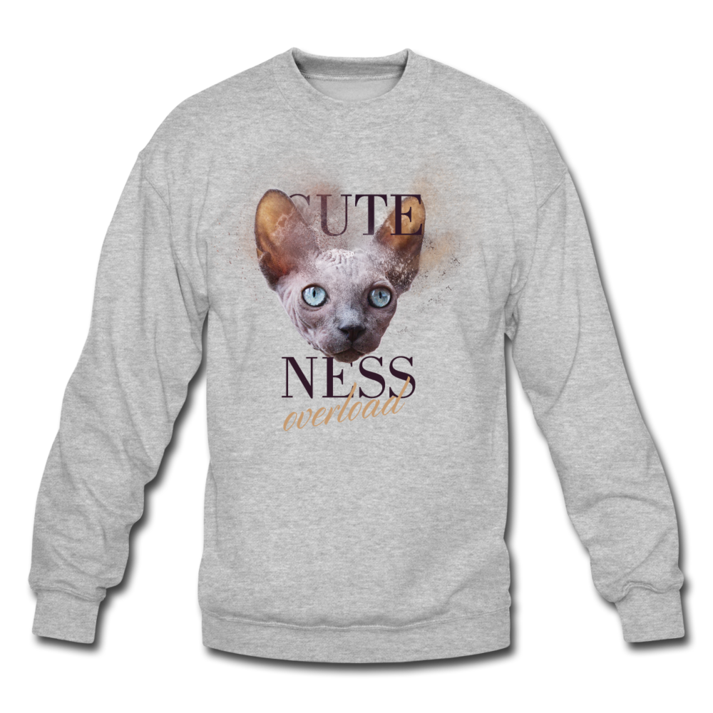 Cuteness Overload - Crewneck Sweatshirt - heather gray