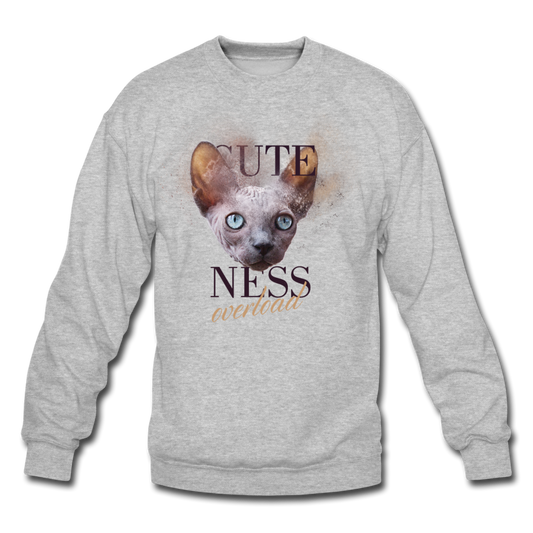 Cuteness Overload - Crewneck Sweatshirt - heather gray