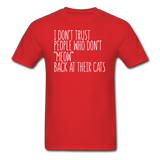 Meow Back - White - Unisex Classic T-Shirt - red